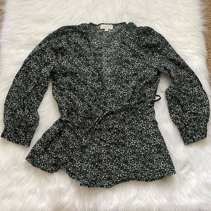 EUC Lucky Brand Wrap Blouse size small